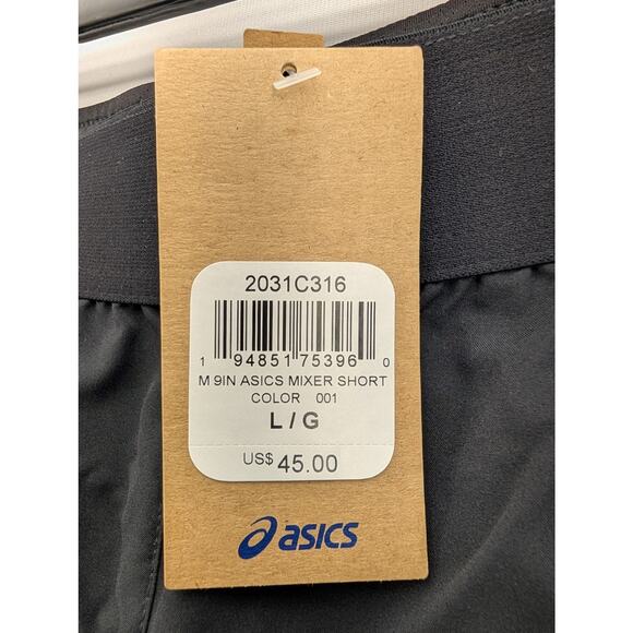 NWT ASICS Men's 9 Inch Mixer Short in Black size Large - Picture 5 of 7